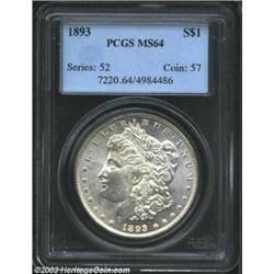 1893 $1 MS64 PCGS.