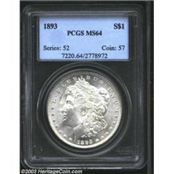 1893 $1 MS64 PCGS.