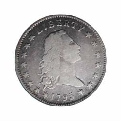 1795 $1 Flowing Hair, Two Leaves Fine 15 PCGS.