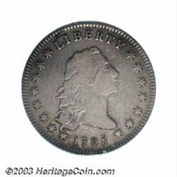 1795 $1 Flowing Hair, Two Leaves VF25 PCGS.
