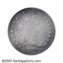 1796 $1 Small Date, Large Letters XF40 NGC.
