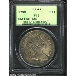 1798 $1 Small Eagle, 13 Stars Fine 15 PCGS.