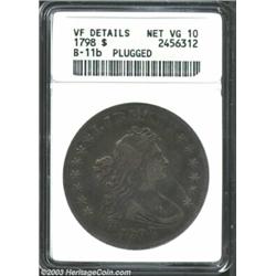 1798 $1 Large Eagle--Plugged--ANACS. VF Details, Net VG10.