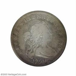 1799 $1--Corroded, Cleaned--ANACS. Fine Details, Net VG8.