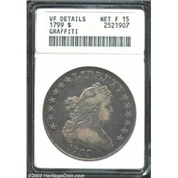 1799 $1--Graffiti--ANACS. VF Details, Net Fine 15.