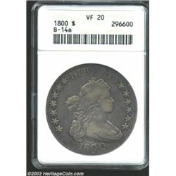 1800 $1 Dotted Date VF20 ANACS.