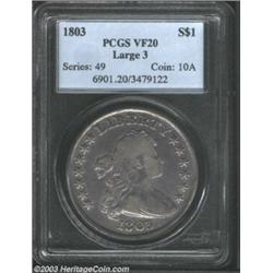 1803 $1 Large 3 VF20 PCGS.