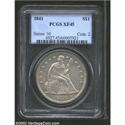 1841 $1 XF45 PCGS.