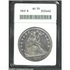 Image 1 : 1843 $1 AU50 ANACS.