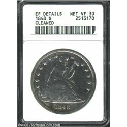 1848 $1--Cleaned--ANACS. XF Details, Net VF30.