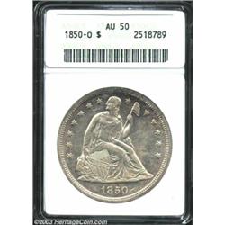 1850-O $1 AU50 ANACS.