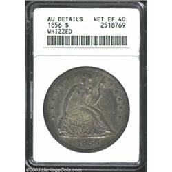 1856 $1--Whizzed--ANACS. AU Details, Net XF40.