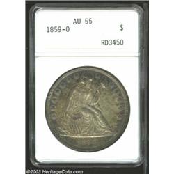 1859-O $1 AU55 ANACS.