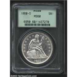1860-O $1 MS60 PCGS.