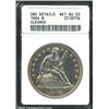 Image 1 : 1864 $1--Cleaned--ANACS. Unc Details, Net AU50.