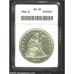 1866 $1 MS60 ANACS.