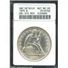Image 1 : 1870 $1--Doubled Die Reverse, Cleaned--ANACS. Unc Details, Net MS60.