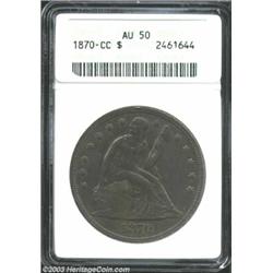 1870-CC $1 AU50 ANACS.