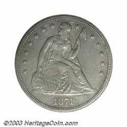 1871-CC $1--Scratched, Whizzed--ANACS Net XF40.