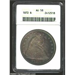 1872 $1 AU58 ANACS.
