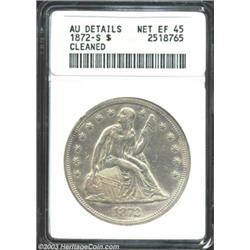 1872-S $1--Cleaned--ANACS. AU Details, Net XF45.