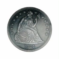 1844 $1--Cleaned--ANACS. Net PR60.