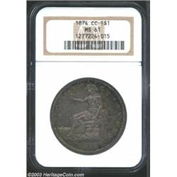 1874-CC T$1 MS61 NGC.