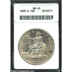1875-S T$1 MS61 ANACS.