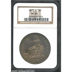 1875-S T$1 MS62 NGC.