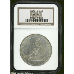 1876-S T$1 MS61 NGC.