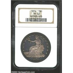 1876 T$1 PR62 NGC.
