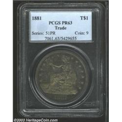 1881 T$1 PR63 PCGS.