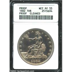 1882 T$1 --Cleaned--ANACS. Net PR55.