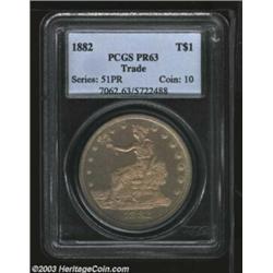 1882 T$1 PR63 PCGS.