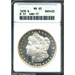 1878 8TF $1 MS65 ANACS.