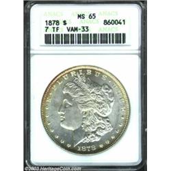 1878 7TF $1 Reverse of 1878 MS65 ANACS.