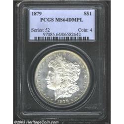 1879 $1 MS64 Deep Mirror Prooflike PCGS.