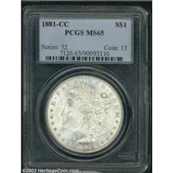 1881-CC $1 MS65 PCGS.