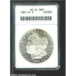 1881-CC $1 MS64 Deep Mirror Prooflike PCGS.