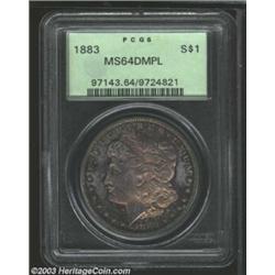 1883 $1 MS64 Deep Mirror Prooflike PCGS.