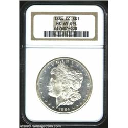 1884-CC $1 MS65 Deep Mirror Prooflike NGC.