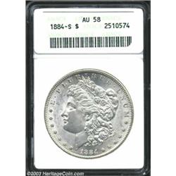 1884-S $1 AU58 ANACS.