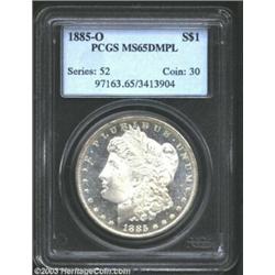 1885-O $1 MS65 Deep Mirror Prooflike PCGS.