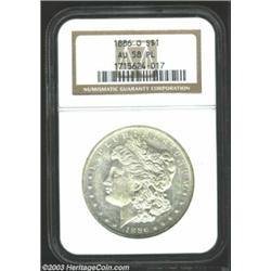 1886-O $1 AU58 Prooflike NGC.