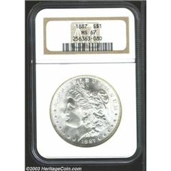 1887 $1 MS67 NGC.