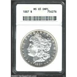 1887 $1 MS65 Deep Mirror Prooflike ANACS.