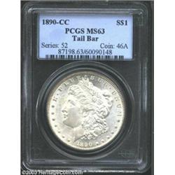 1890-CC $1 Tail Bar MS63 PCGS.