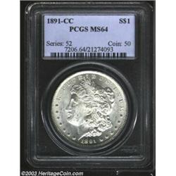 1891-CC $1 MS64 PCGS.