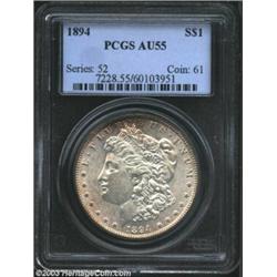 1894 $1 AU55 PCGS.