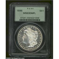 1896 $1 MS63 Deep Mirror Prooflike PCGS.
